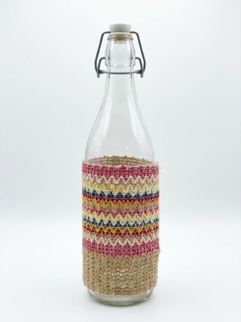 Waves Glass Water Flask 1L
